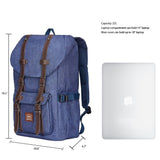 KAUKKO Travel Laptop Backpack Outdoor Rucksack Causal backpack Fits 15.6"(Oxford Blue)