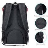 KAUKKO Travel Laptop Backpack, Outdoor Rucksack, School backpack Fits 15.6(Linen Black)