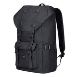 KAUKKO Travel Laptop Backpack, Outdoor Rucksack, School backpack Fits 15.6(Linen Black)