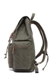 KAUKKO Vintage Casual Canvas and Leather Rucksack Backpack
