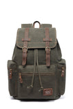 KAUKKO Vintage Casual Canvas and Leather Rucksack Backpack
