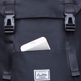 KAUKKO Vintage Casual polyster and Leather Rucksack Backpack
