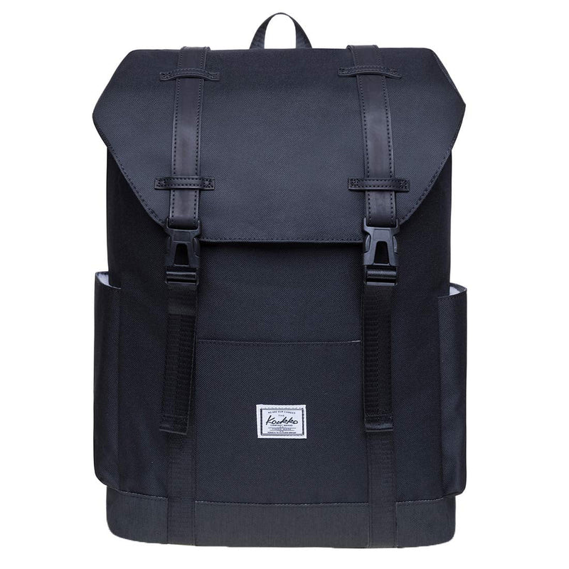 KAUKKO Vintage Casual polyster and Leather Rucksack Backpack