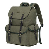 KAUKKO Vintage Casual polyster and Leather Rucksack Backpack