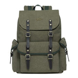 KAUKKO Vintage Casual polyster and Leather Rucksack Backpack