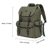 KAUKKO Vintage Casual polyster and Leather Rucksack Backpack