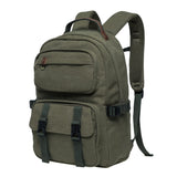 KAUKKO Vintage Casual polyster and Leather Rucksack Backpack(20 - 2 - ARMYGREEN)