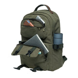 KAUKKO Vintage Casual polyster and Leather Rucksack Backpack(20 - 2 - ARMYGREEN)