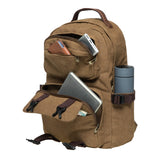 KAUKKO Vintage Casual polyster and Leather Rucksack Backpack(20 - 2 - KHAKI)