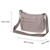 KAUKKO Women Crossbody Bag Handbag Lightweight Shoulder Purse Nylon Multi Pocket Crossbody Bag Ladies Travel Handbag PINK,5.2L