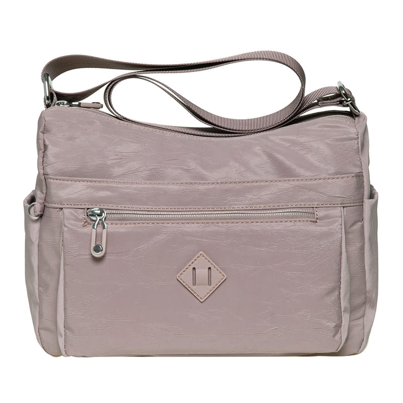 KAUKKO Women Crossbody Bag Handbag Lightweight Shoulder Purse Nylon Multi Pocket Crossbody Bag Ladies Travel Handbag PINK,5.2L