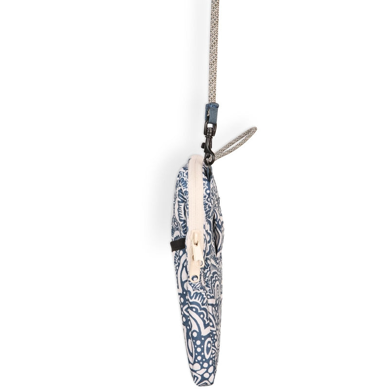 KAVU Essential Case Zip Crossbody Wallet with Rope Strap, Divine Damask