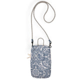 KAVU Essential Case Zip Crossbody Wallet with Rope Strap, Divine Damask