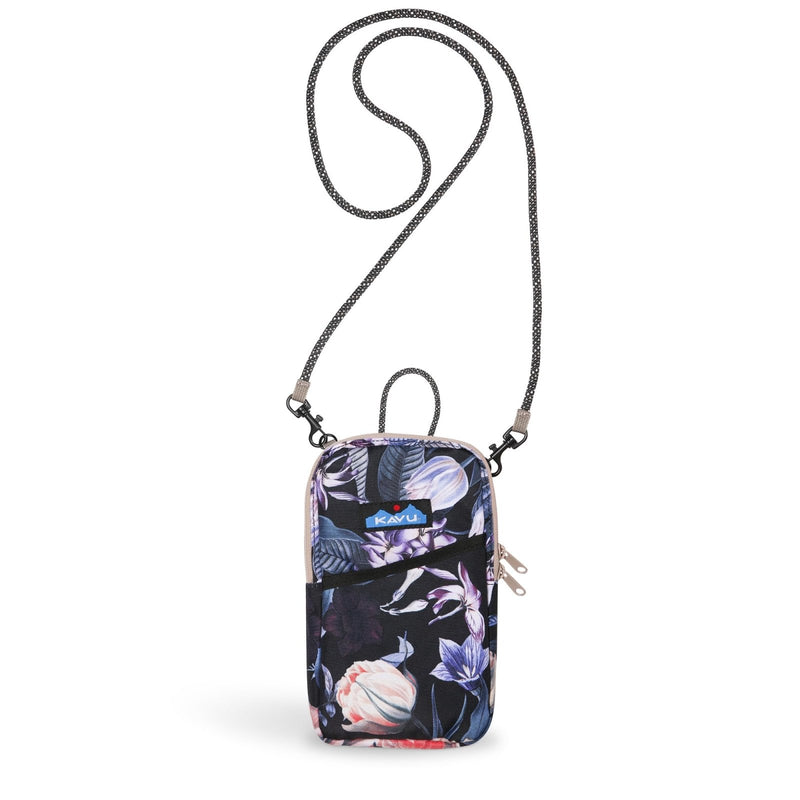KAVU Essential Case Zip Crossbody Wallet with Rope Strap, Winter Bliss