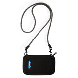 KAVU Go Time Bi-Fold Crossbody Wallet with Rope Strap, Black