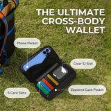 KAVU Go Time Bi - Fold Crossbody Wallet with Rope Strap, Black