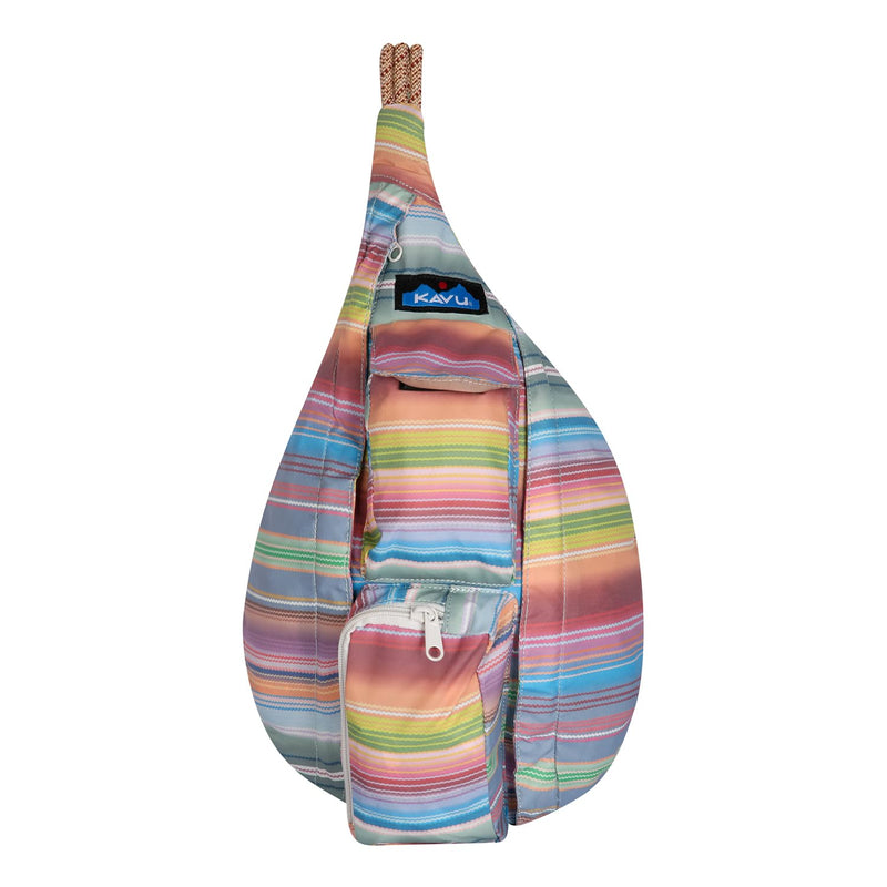KAVU Mini Rope Sack Sling Crossbody Backpack - Rainbow Run