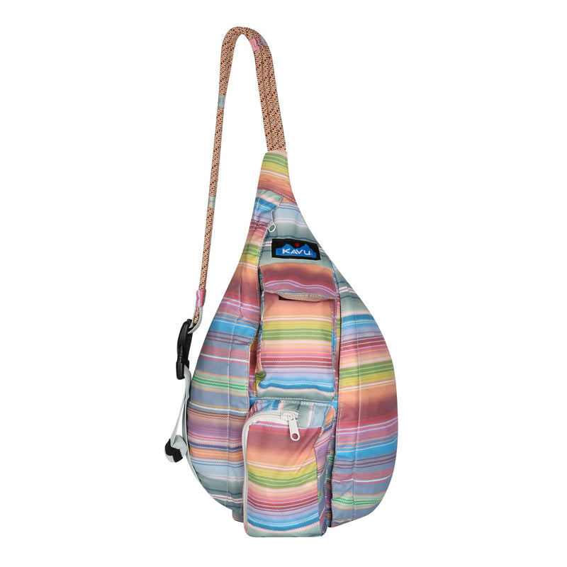 KAVU Mini Rope Sack Sling Crossbody Backpack - Rainbow Run