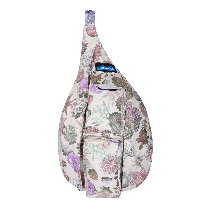 KAVU Mini Rope Sack Sling Crossbody Backpack - Succulents