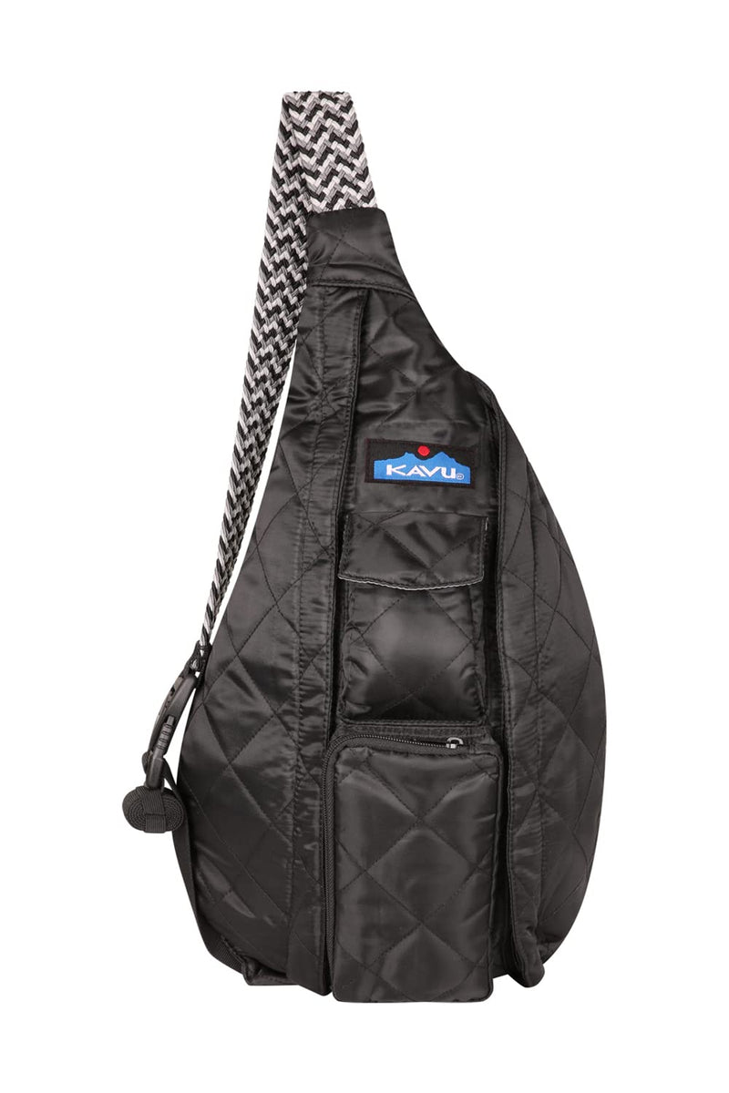 KAVU Original Rope Puff Diamond Quilted Mini Sling Pack, Black