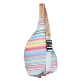 KAVU Original Rope Sack Sling Crossbody Backpack - Rainbow Run