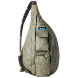 KAVU Original Rope Sack Sling Crossbody Backpack, Woodgrain Terrain