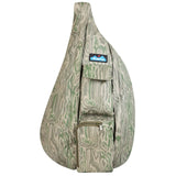 KAVU Original Rope Sack Sling Crossbody Backpack, Woodgrain Terrain