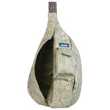 KAVU Original Rope Sack Sling Crossbody Backpack, Woodgrain Terrain