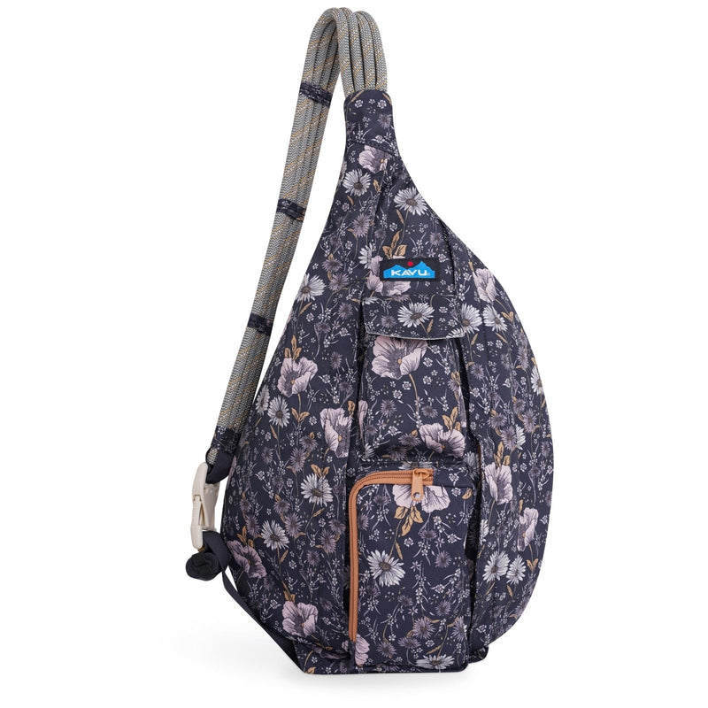 KAVU Original Rope Sling Bag Polyester Crossbody Backpack - Quiet Wildflowers