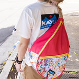 KAVU Paxton Pack Backpack Rope Sling Bag - Floral Coral