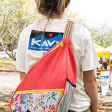 KAVU Paxton Pack Backpack Rope Sling Bag - Floral Coral