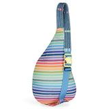 KAVU Slingback Pack with Adjustable Rope Shoulder Strap, Rainbow Stripe