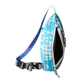KAVU Yoho Sling Rucksack Semi Padded Water Resistant Double Sided Mini Backpack - Ripple Tie Dye