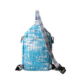 KAVU Yoho Sling Rucksack Semi Padded Water Resistant Double Sided Mini Backpack - Ripple Tie Dye