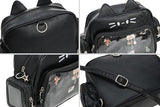 Kawaii Cat Ita Bag Crossbody Shoulder Backpack With Insert Pin Display