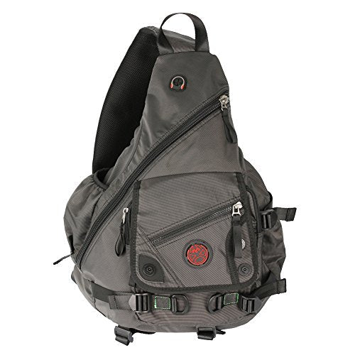 Kawei Knight Large Sling Bag Laptop Backpack Cross Body Messenger Bag Shoulder Travel Rucksack (A-Black)
