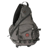 Kawei Knight Large Sling Bag Laptop Backpack Cross Body Messenger Bag Shoulder Travel Rucksack (A-Black)