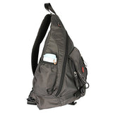 Kawei Knight Large Sling Bag Laptop Backpack Cross Body Messenger Bag Shoulder Travel Rucksack (A-Black)