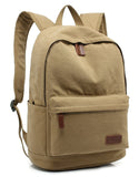 kayond Casual Style Lightweight canvas Laptop Bag/Durable Travel backpacks/Rucksack for Men&Women/Fashion Backpack Fits 15 inch Notebook (Khaki)