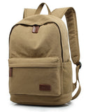 kayond Casual Style Lightweight canvas Laptop Bag/Durable Travel backpacks/Rucksack for Men&Women/Fashion Backpack Fits 15 inch Notebook (Khaki)