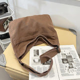 KBTYE Canvas Messenger Bags for Women Crossbody Bag for School Hobo Men Cute Large Shoulder Lightweight Tote(Brown)