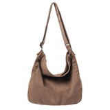 KBTYE Canvas Messenger Bags for Women Crossbody Bag for School Hobo Men Cute Large Shoulder Lightweight Tote(Brown)