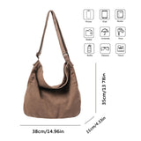KBTYE Canvas Messenger Bags for Women Crossbody Bag for School Hobo Men Cute Large Shoulder Lightweight Tote(Brown)