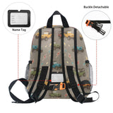 Kcldeci Toddler Backpack for Girls Boys Jeep and Lighting Bolts Kindergarten Elementary Preschool Kids School Bag Book Bag S