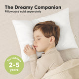 KeaBabies 2 - Pack Toddler Pillows 2 Year Old to 5 - 13x18 Soft Organic Cotton Kids Pillow for Sleeping, Travel, School, Daycare, Nap, Toddler Bed, Machine Washable, Without Pillowcase (Soft White)