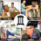KEDSUM Folding Luggage Cart for Travel & Airport, 290lbs Foldable Hand Truck with Expandable Baseplate, Lightweight Portable Dolly 4 Wheels, Collapsible Small Dolly for Easy Moving & Storage