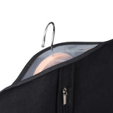 KEEGH Garment Bags for Hanging Clothes 60" (Set of 6) Dress Bags for Gowns Long Dress Bags for Closet Storage with Zipper and Eye - Hole for Folding for Suit Coats Dresses, Black