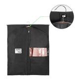 KEEGH Garment Bags for Hanging Clothes 60" (Set of 6) Dress Bags for Gowns Long Dress Bags for Closet Storage with Zipper and Eye - Hole for Folding for Suit Coats Dresses, Black