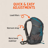 Kelty Asher 35L internal frame backpack - suspension detail