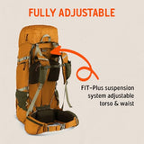 Kelty Glendale 65L backpack - storage feature view